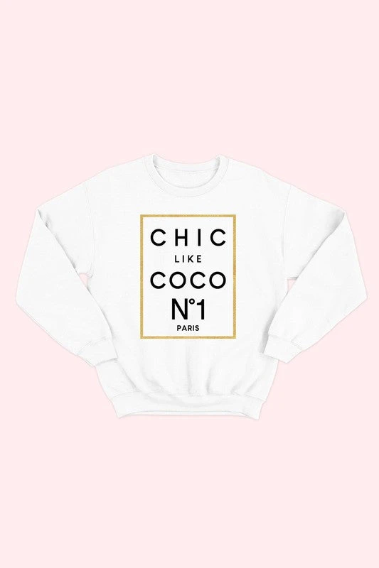 "Chic Like Coco" Sweatshirt - WHITE
