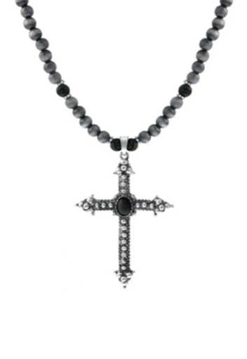 Beaded Cross Pendant