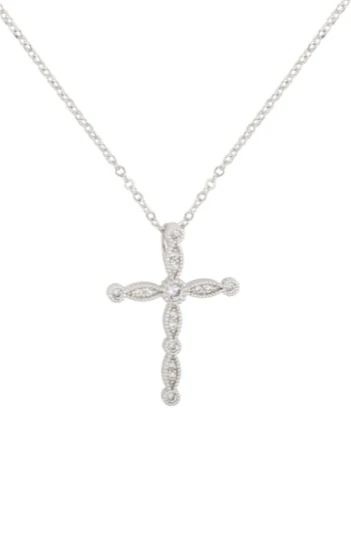 Cubic Zirconia Cross Pendant
