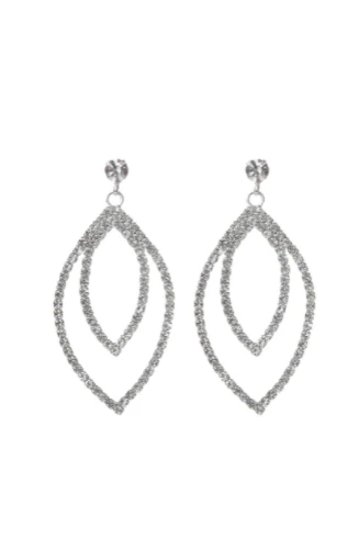 Crystal Leaf Earrings
