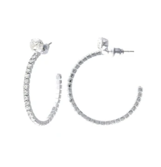 Rhinestone Hoop Earrings