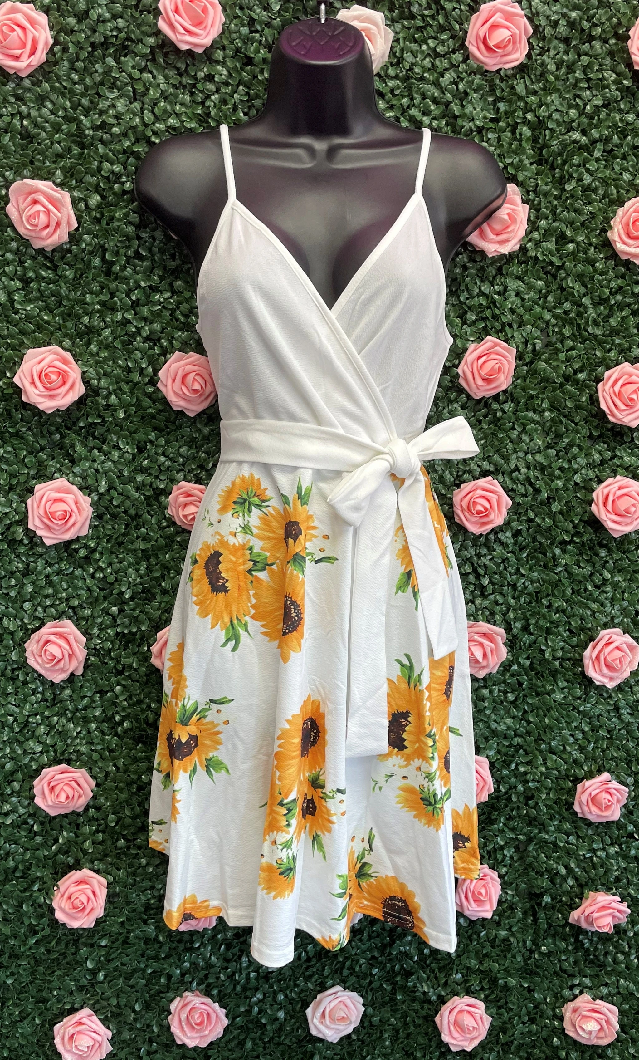 Sunflower Dress - WHITE
