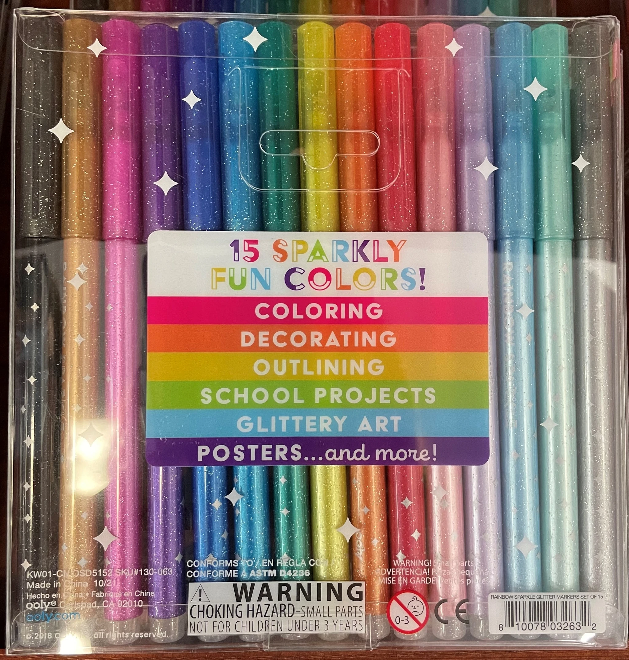 Rainbow Sparkle Glitter Markers