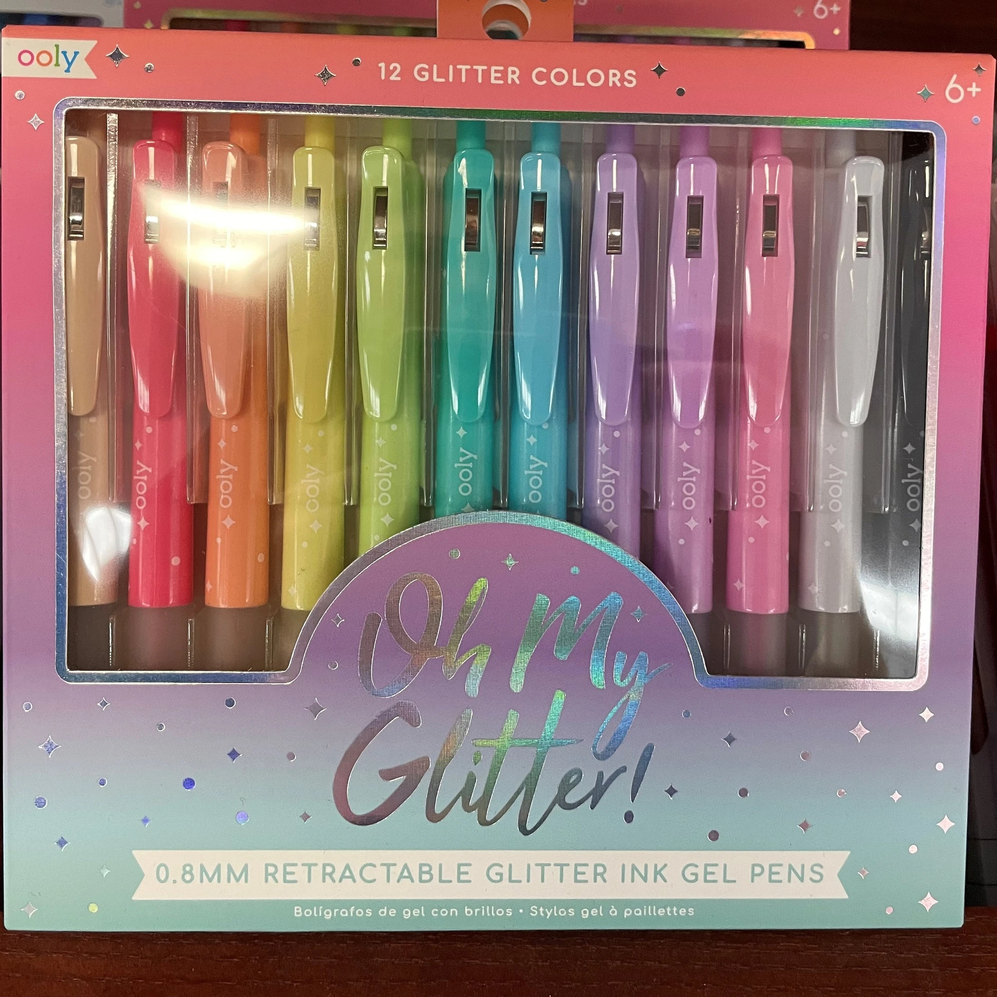 Retractable Glitter Gel Pens