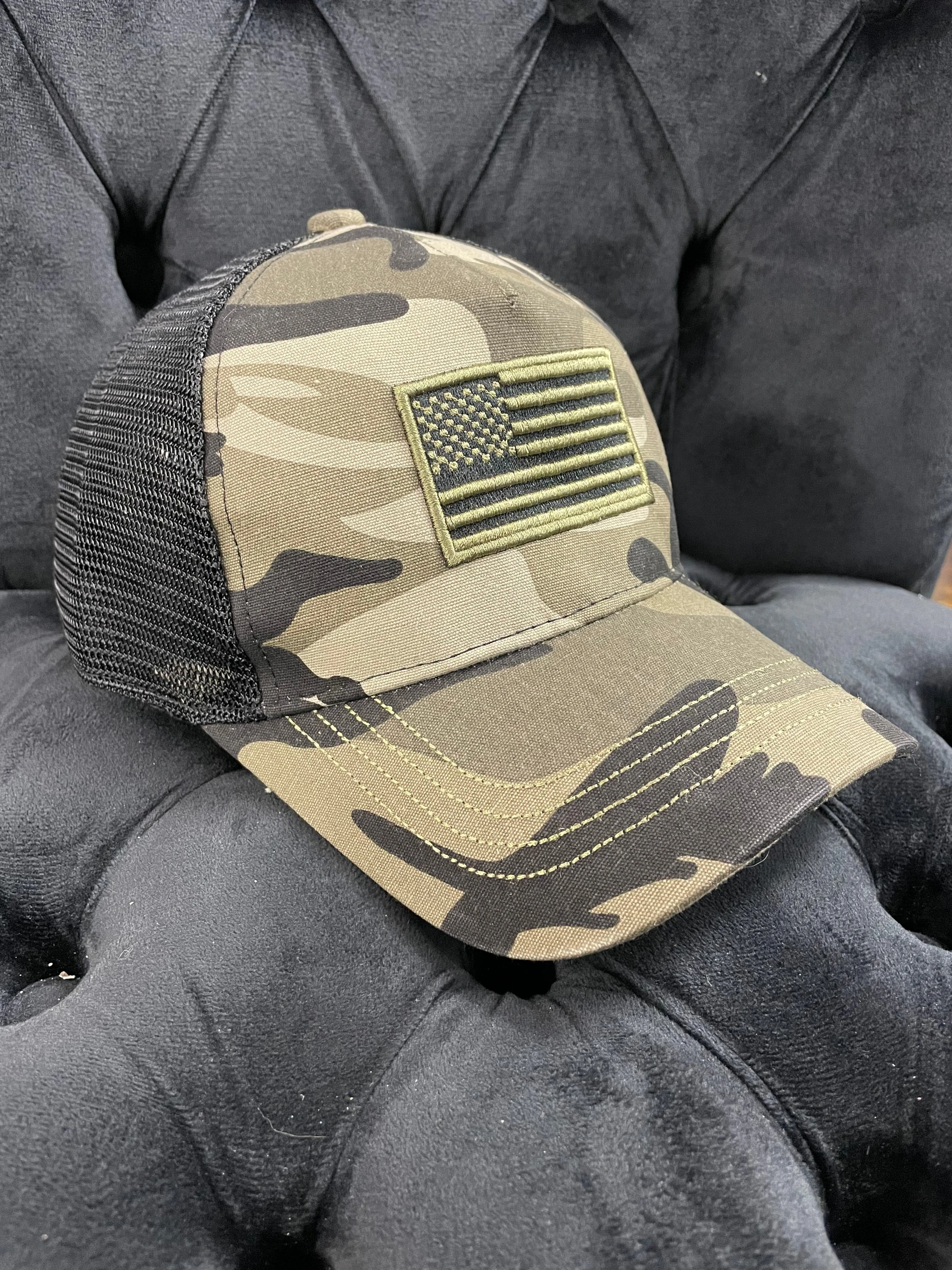 Camo Flag Baseball Cap
