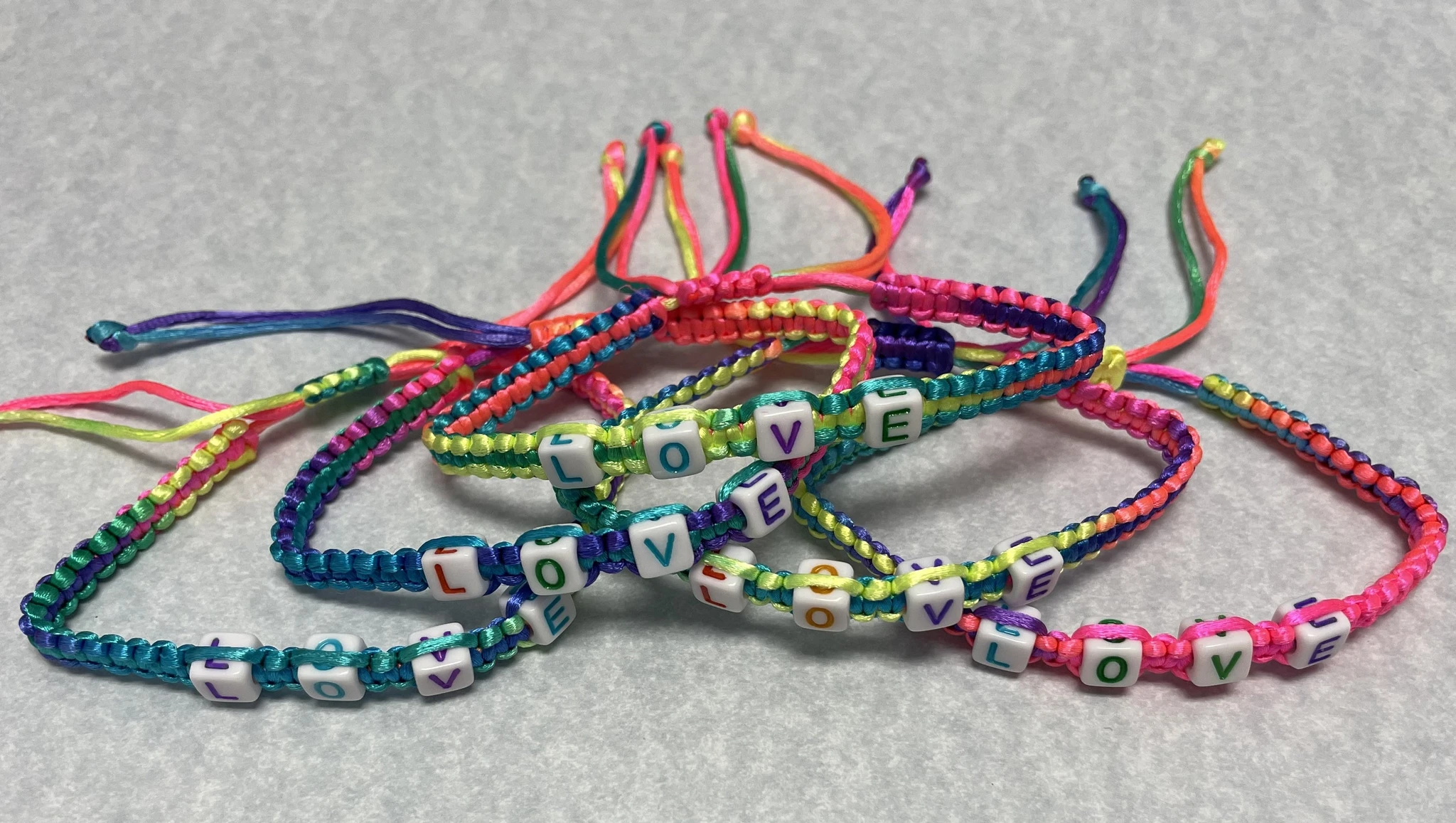 "LOVE" Rainbow Bracelet