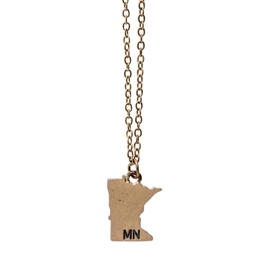 MN State Initial Necklace