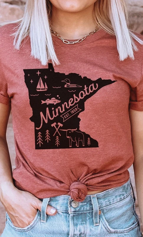 Minnesota State Outline Tee