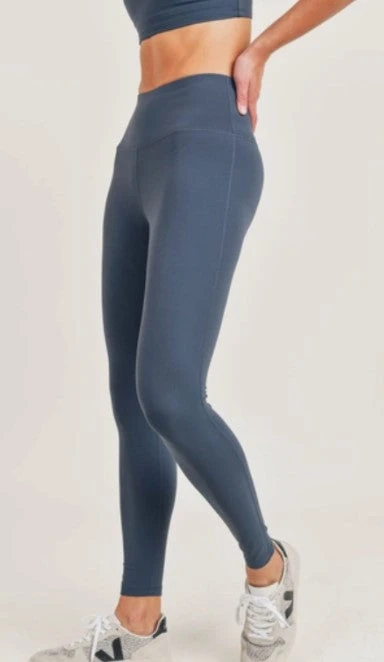 Lycra-Blend Leggings - BLUE