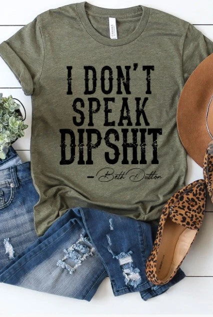 Beth Dutton Graphic Tee-OLIVE