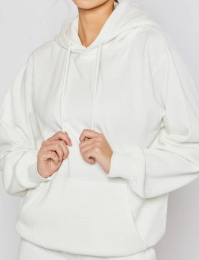 Oversized Pullover Hoodie-IVORY