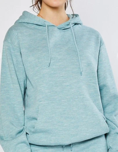 Oversized Pullover Hoodie-BLUE