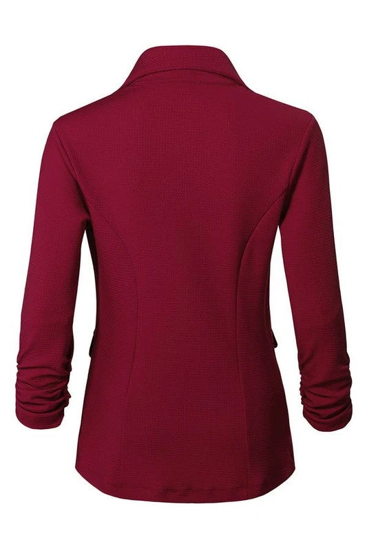 Stay Classy Blazer - BURGUNDY