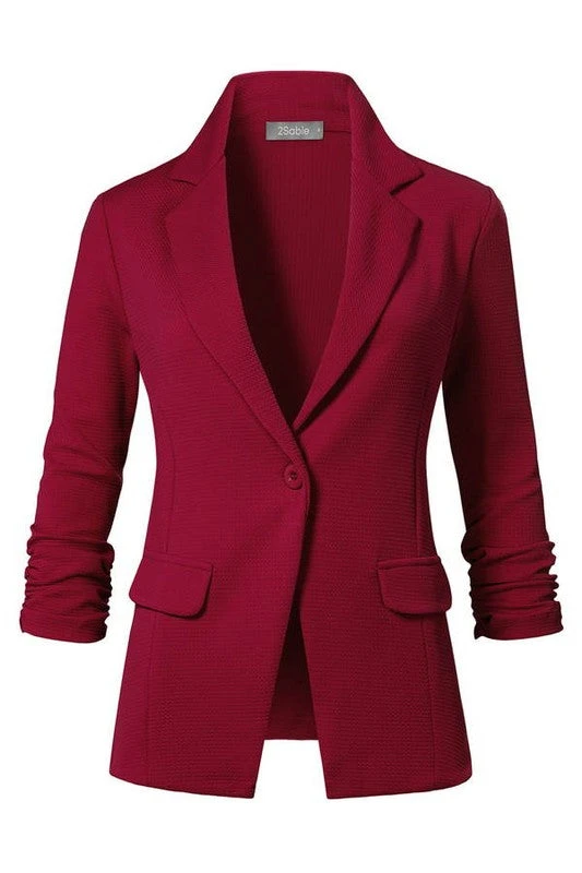 Stay Classy Blazer - BURGUNDY