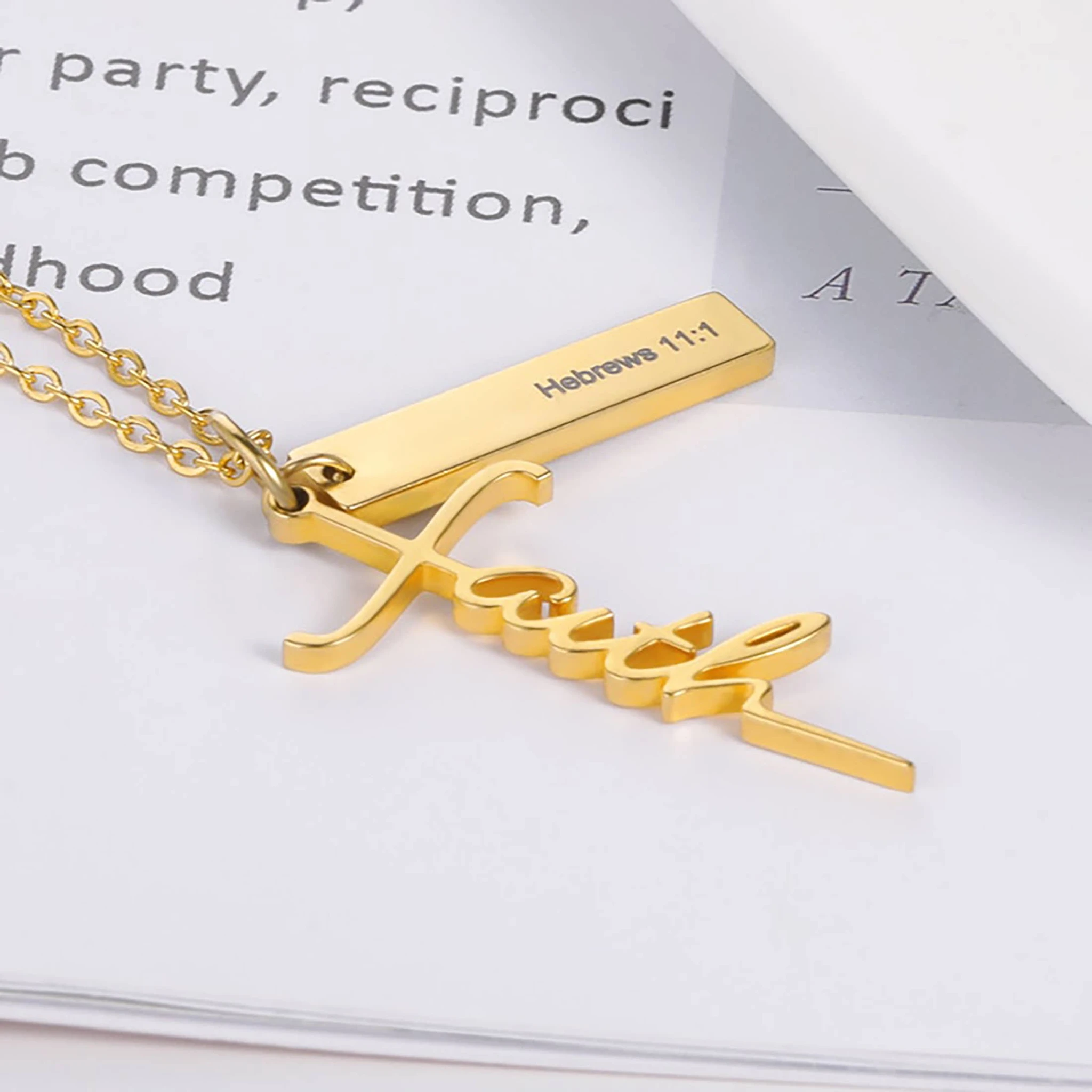 Engraved Necklace: Faith