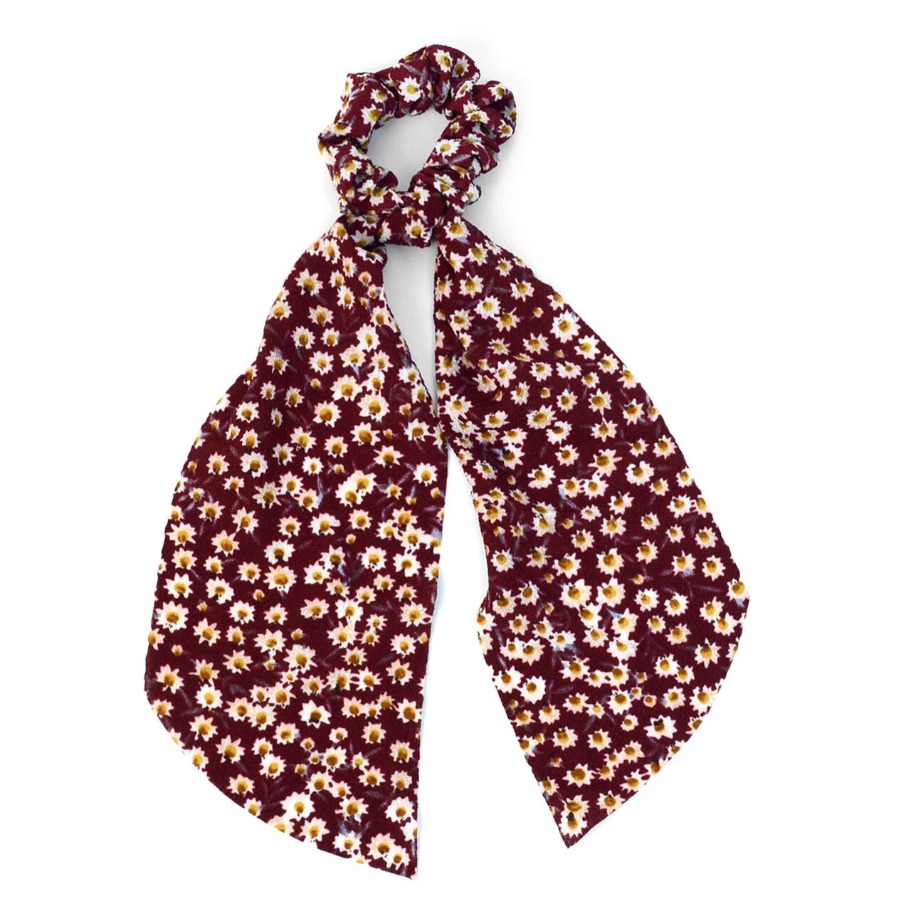 Floral Scrunchie Ribbon Hair Tie