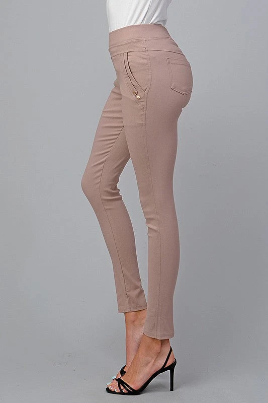 High Waist Super Stretch Skinny Jeggings - Khaki