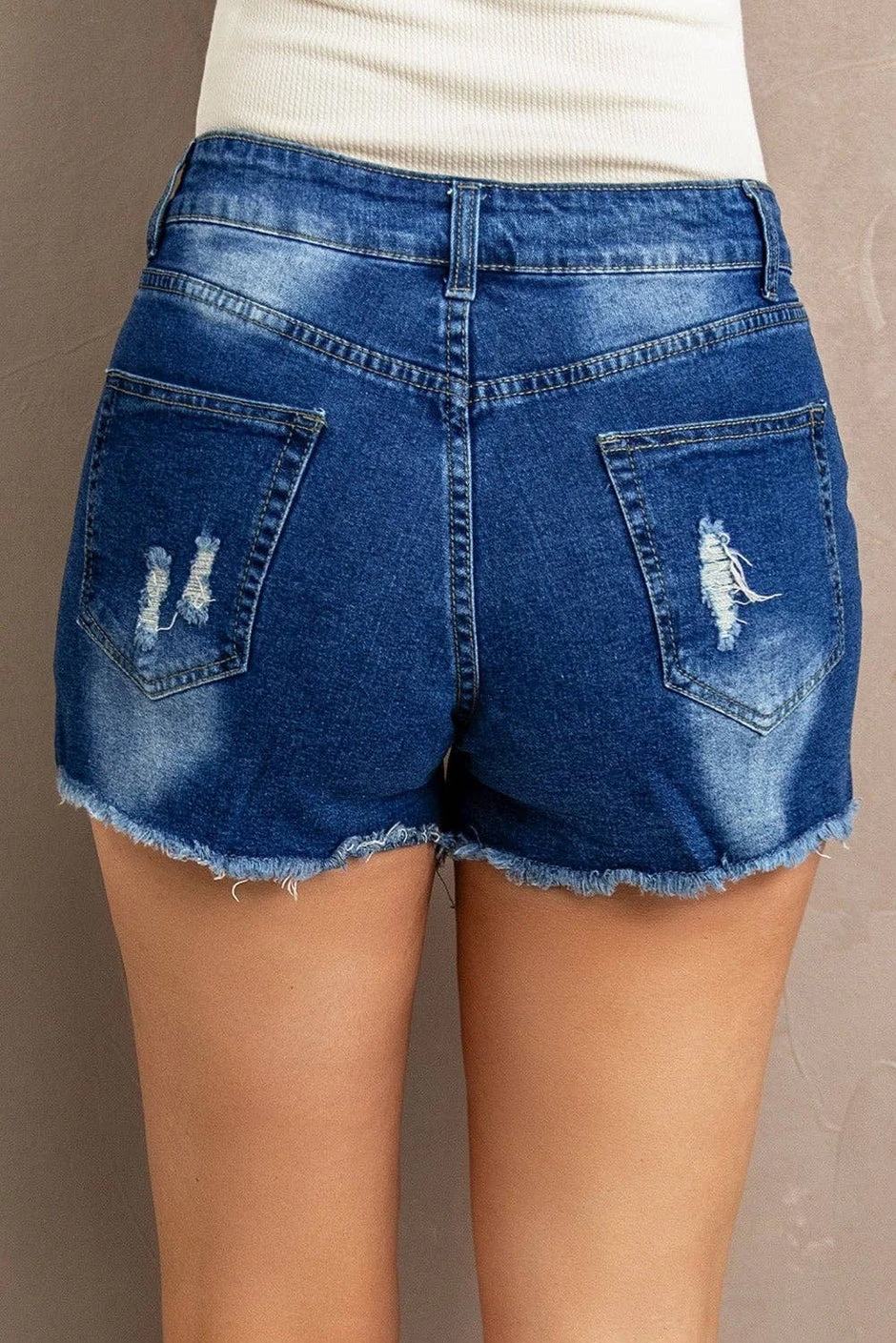 Lace Distressed Shorts