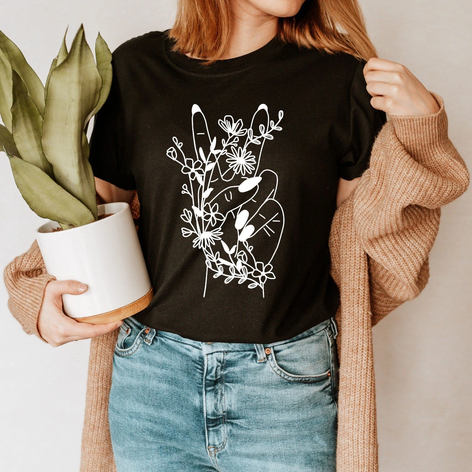 Peace & Plants Graphic Tee