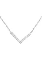 Silver V Necklace